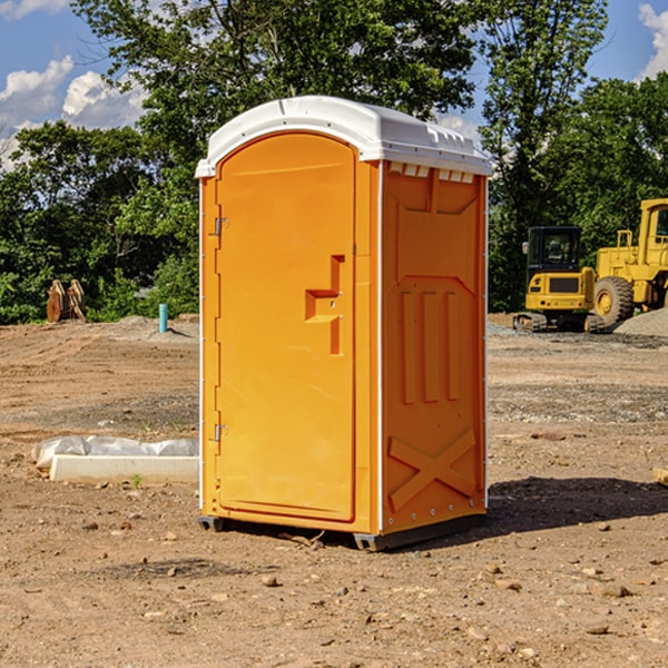 how often are the porta potties cleaned and serviced during a rental period in Rayne